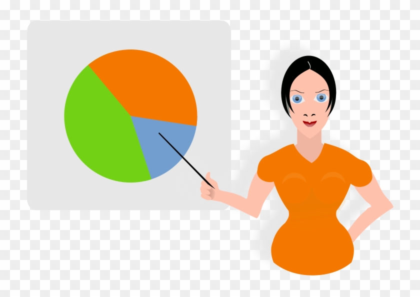 Woman Pointing At Chart Clipart - Presentation Clip Art #311565