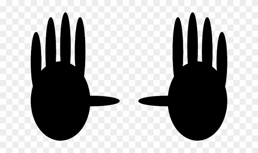 Hand Black, Silhouette, Counting, Hands, Ten, Fortran, - Gambar Telapak Tangan Animasi #311607
