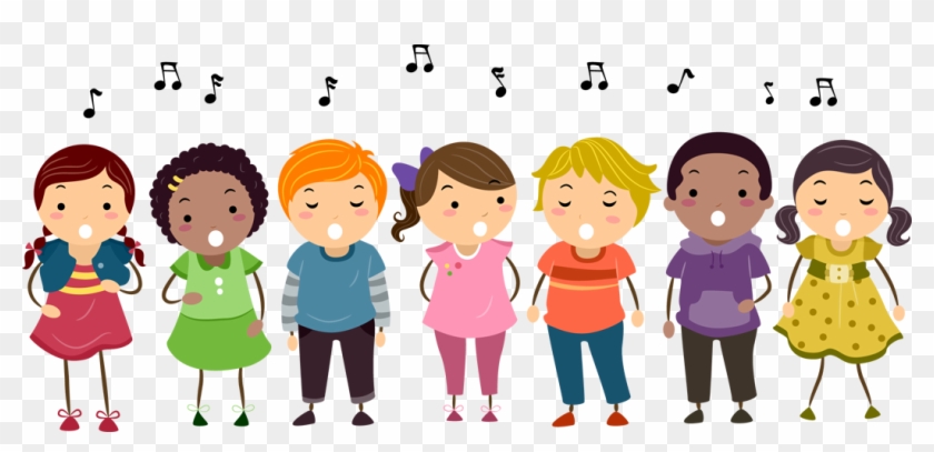 Traveling Choir At Presentation - Kids Singing Clipart #311955