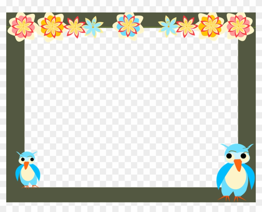 Owl Frame Clipart - Kindergarten Frame Png #312081