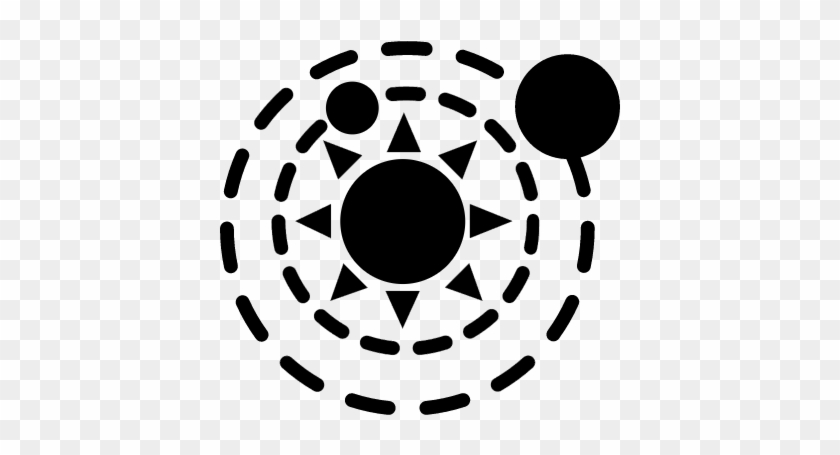 Solar System Of Circular Shape With Sun And Some Planets - Sistema Solar Icono Png #312210