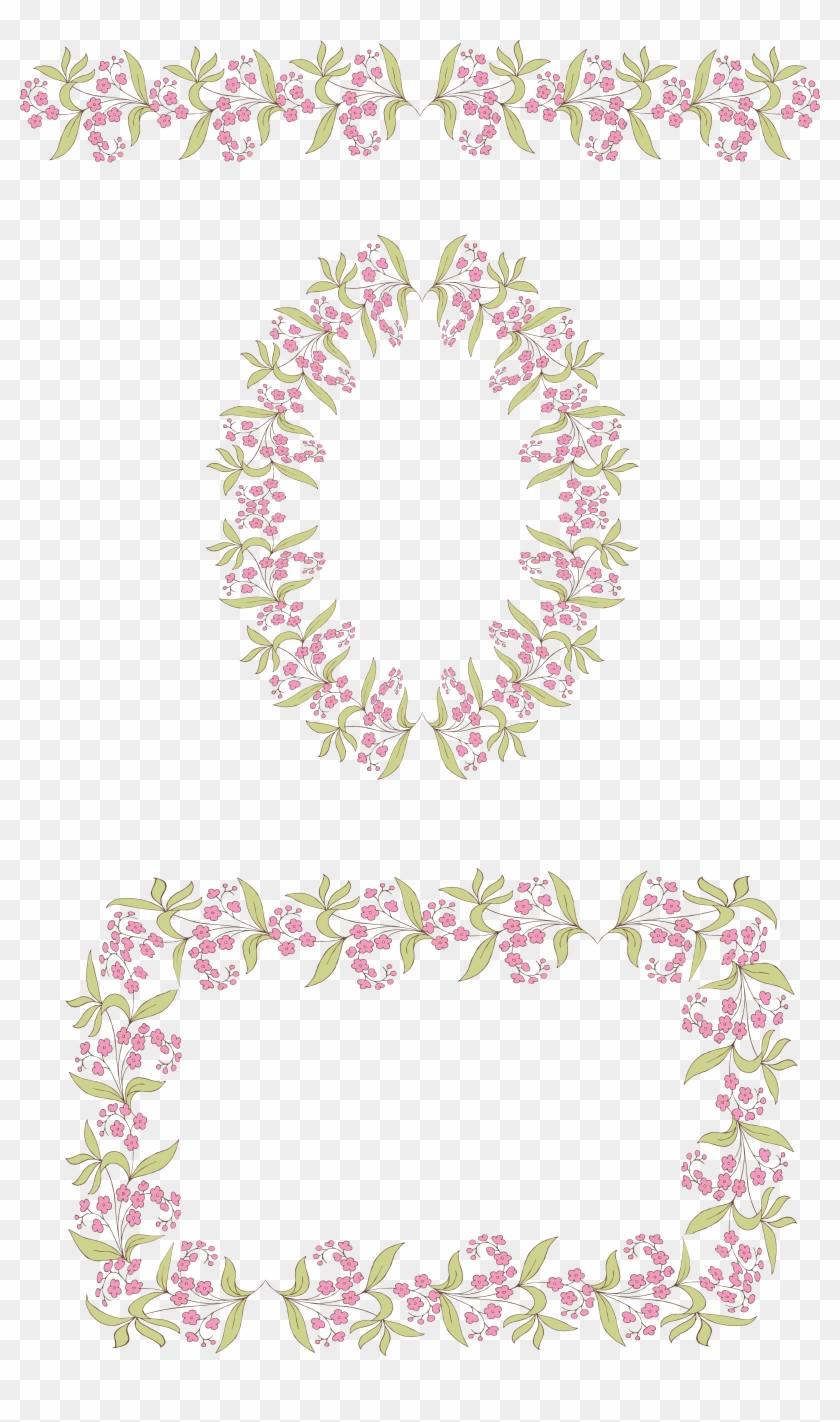 Free Stock Vector Vintage Floral Frame Borders Clip - Vintage Flower Frame Vector Png #312231