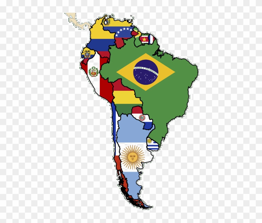 South America Flag Map Ylgri3 Clipart - South America Clipart #312428