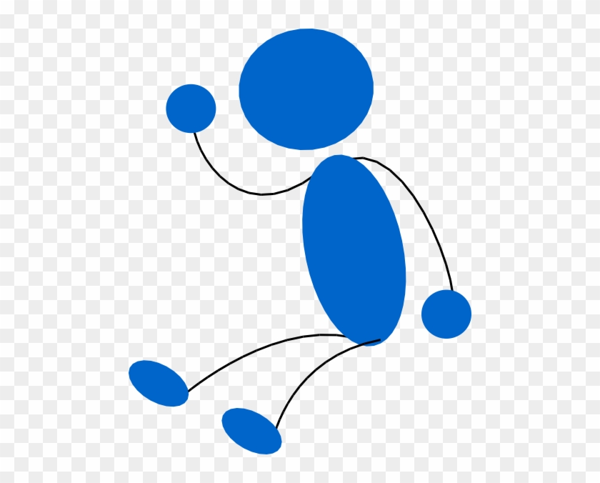 Free Vector Blue Man Clip Art - Sitting Stickman Png #312524