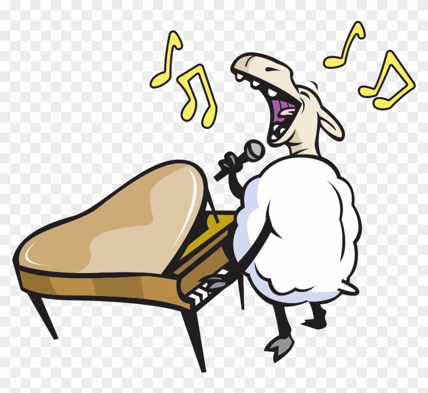 Sheep Clones Clip Art - Singing Sheep Clipart #313256