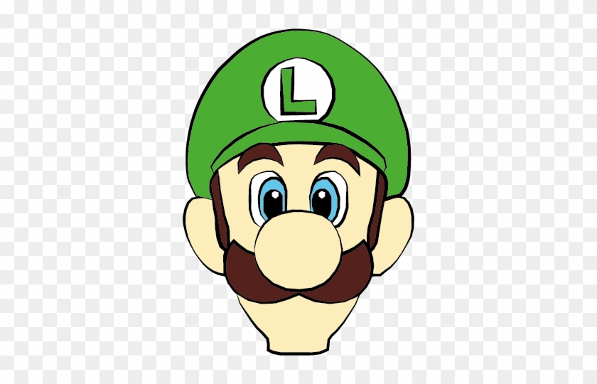 Luigi Drawing , Mario And Luigi , - Mario Bros Luigi Face #313627