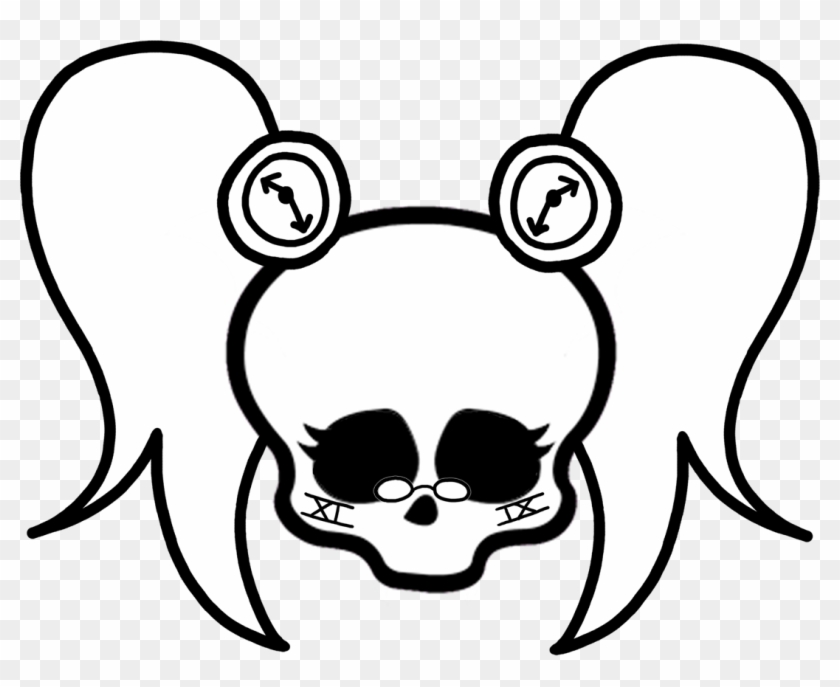Monster High Clipart Black And White - Monster High Skull Drawings #314644