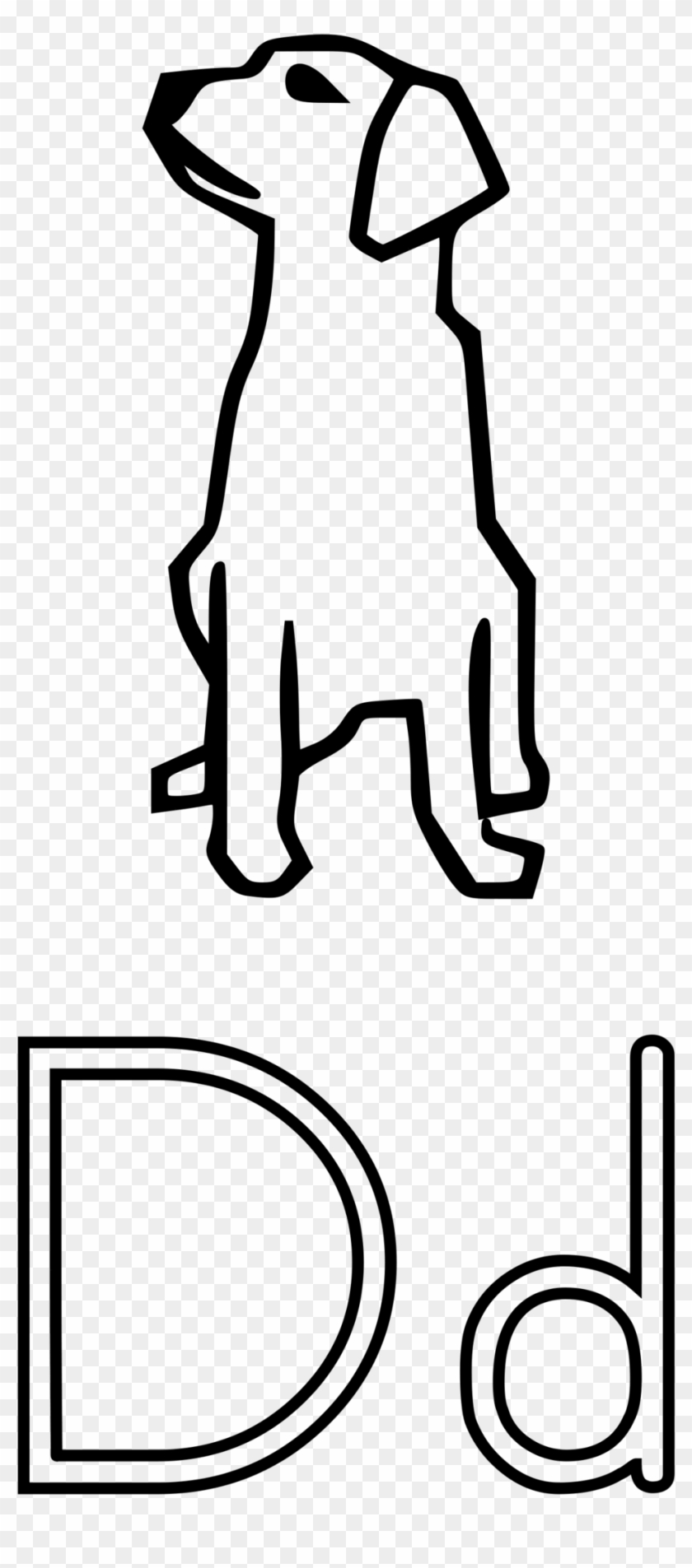 15050 Illustration Of The Letter D With A Dog Pv Clip - Hyperdrug Own Brand Easimax Plus Dog Wormer S Pack #315105