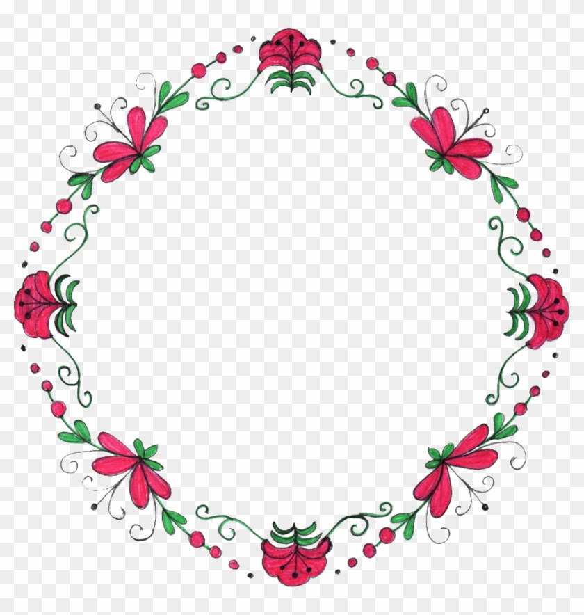 Flower Circle Drawing Clip Art - Flower Circle Drawing Clip Art #315839