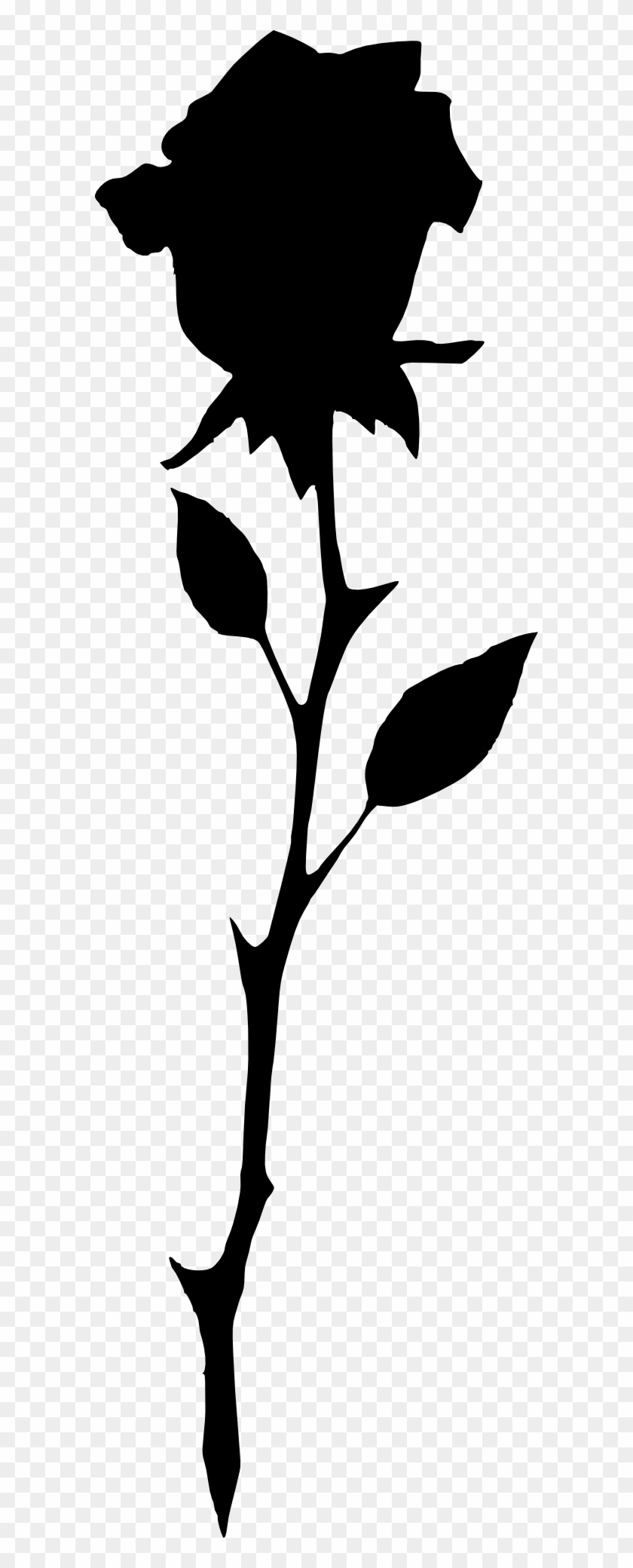 Free Download - Long Stem Rose Silhouette #315973