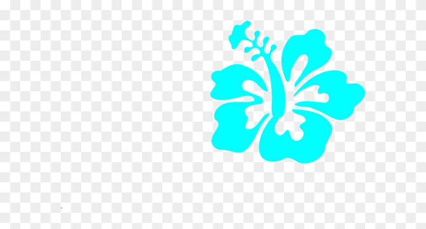 Aqua Hibiscus Clip Art At Mzayat - Hibiscus Clip Art #316691