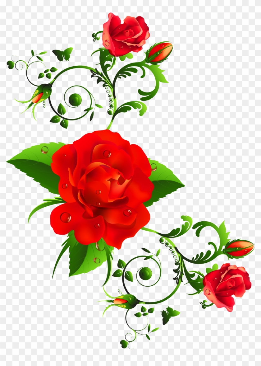 Red Roses Decor Clipart - Red Rose Photos Gallery #317312