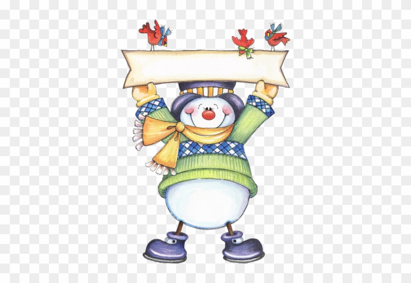 Arana Альбом «clipart / Clipart4 / Snowman» На Яндекс - Snowman With Sign Clipart #317656