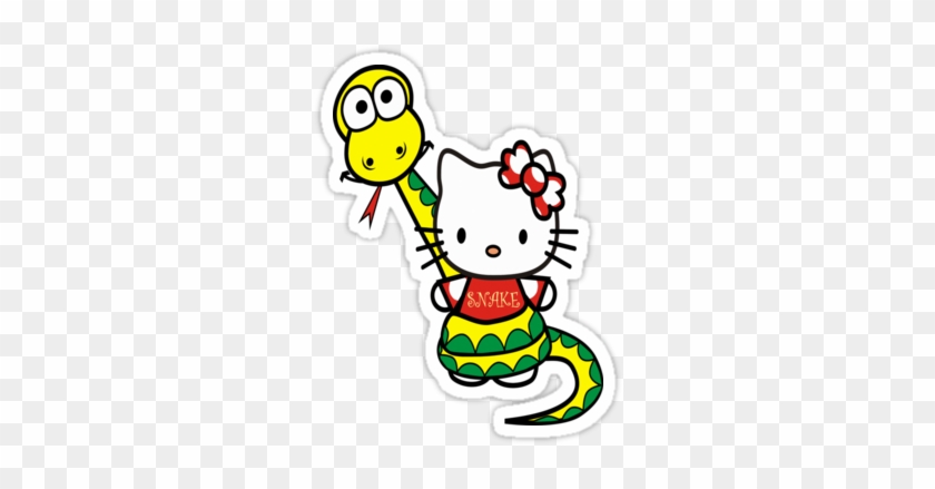 Hello Kitty And Snake - Cartoon #318046