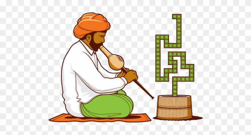 T-shirt Snake Charming Drawing Illustration - T-shirt Snake Charming Drawing Illustration #318144