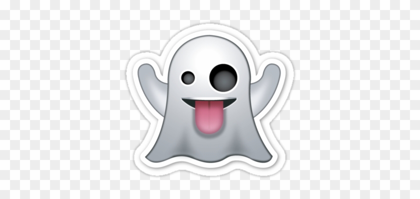 "ghost Emoji Sticker" Stickers By Youtubemugs Redbubble - Emojis Png #319621