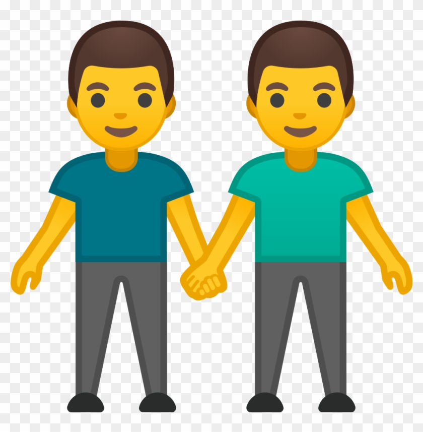 Two Men Holding Hands Icon Noto Emoji People Family - Two Boys Holding Hand Emoji #319818