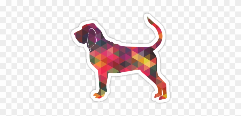 Bloodhound Dog Breed Geometric Silhouette Multi • Also - Beagle #321061