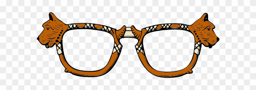 Brown Scottie Dog Eyeglasses Front Frame Clip Art - Clip Art Glasses #321324