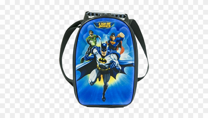 Mochila Com Lancheira 3d Liga Da Justiça Batman - Lancheira Max Toy Liga Da Justiça Batman Azul #322492