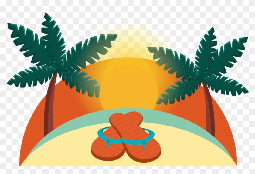 Coconut Trees And Slipper - Coconut Trees And Slipper #323796