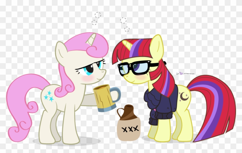 Dm29, Background Pony, Blushing, Derp, Drinking, Drunk, - Cartoon #323887