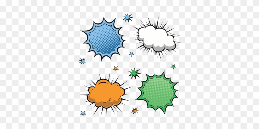 Colorful Comic Label Collection, Comic, Speech, Bubble - Quadro Decorativo - Bang - 221qddb #324114