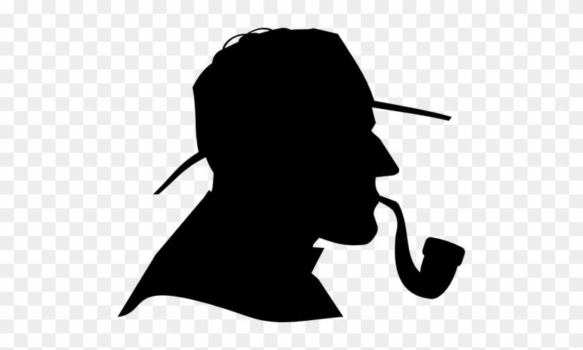 5573 Detective Badge Clip Art For Girls Public Domain - Detective Silhouette #324134