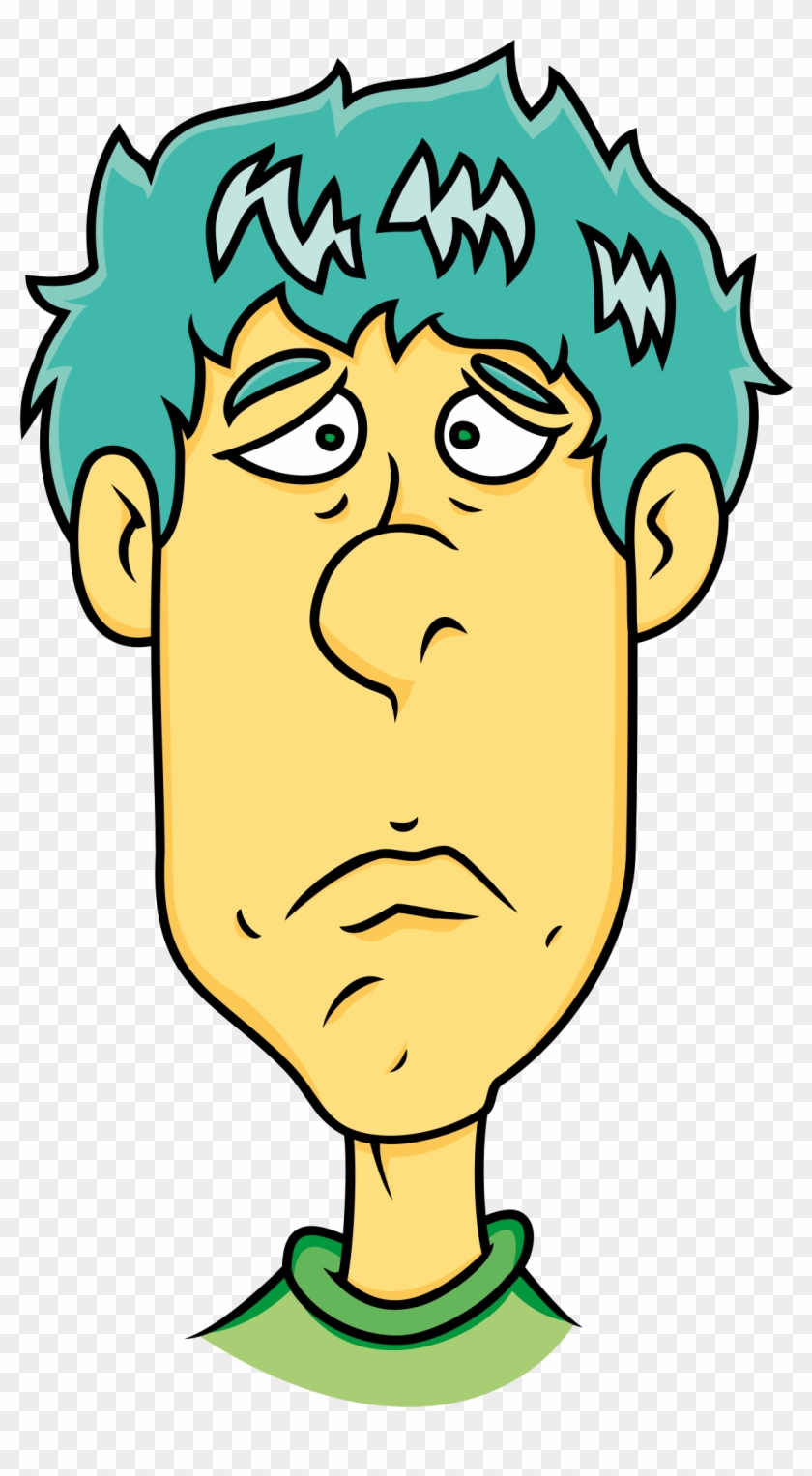 Face Of Sad Man - Sad Man Cartoon #324417