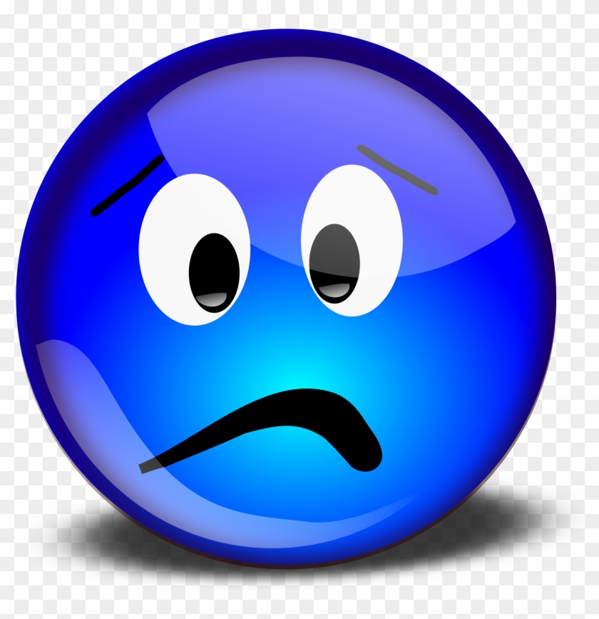 Smiley Face Thumbs Down Clipart Clipart Panda Free - Blue Sad Smiley Face #324742