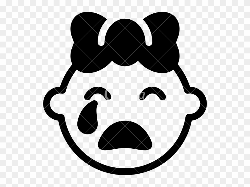 Crying Baby Avatar Outline - Crying #325592