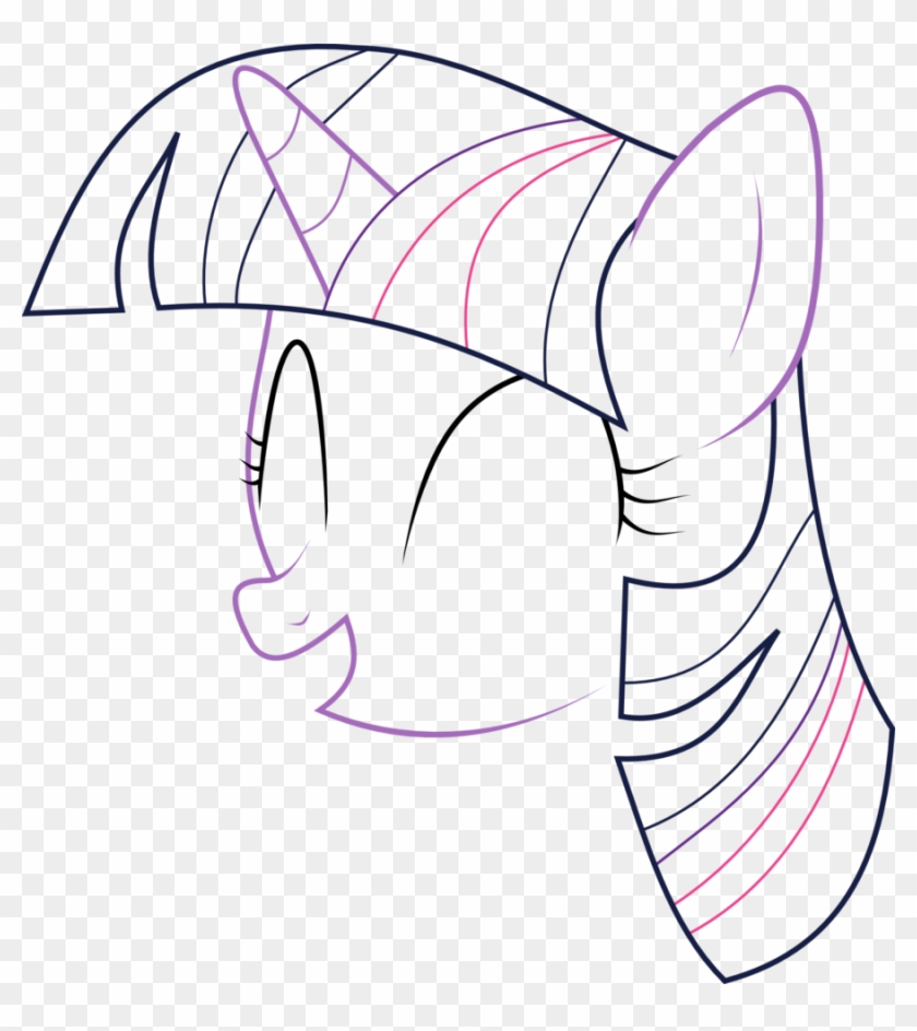 Unicorn Outline Twilight Sparkle Outline By Shadow - Twilight Sparkle Face Outline #325680