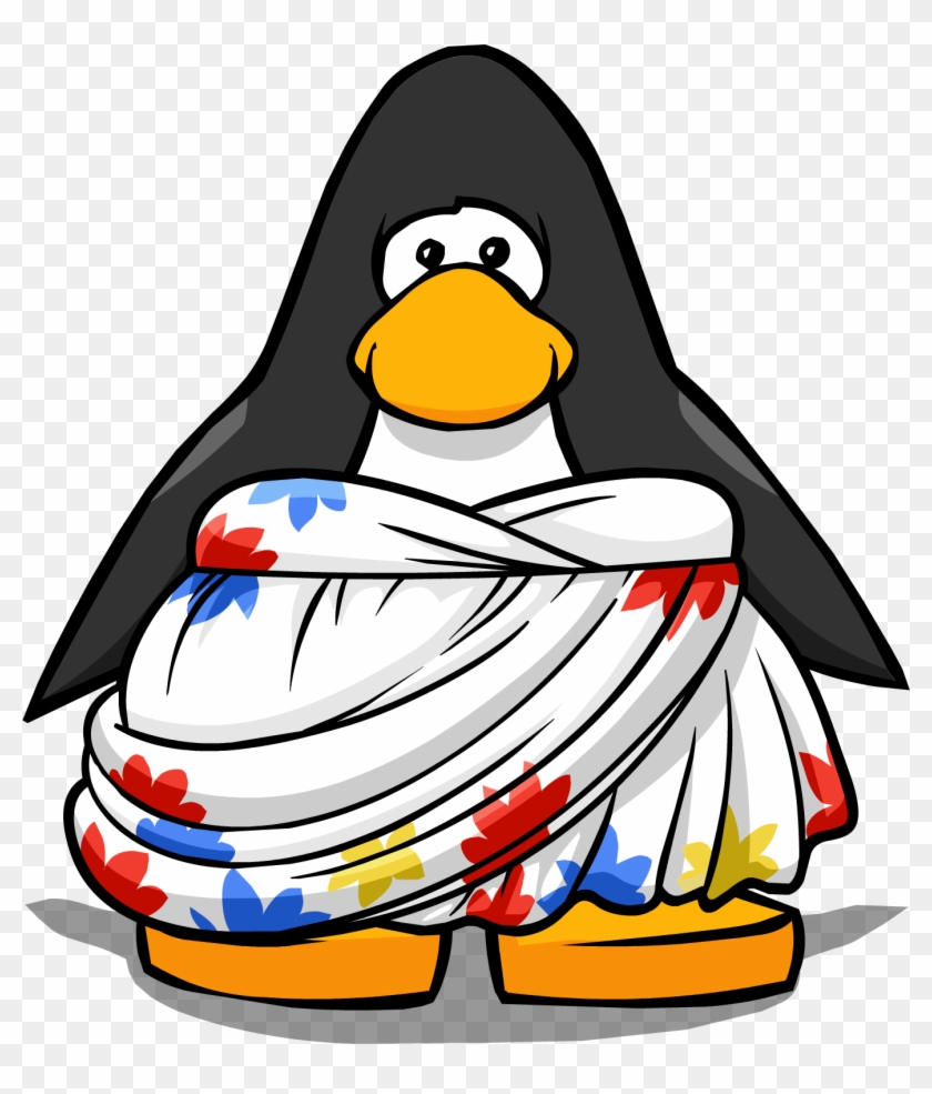 A Slash Of Summer Dress Player Card - Club Penguin Catalog Dress #325813