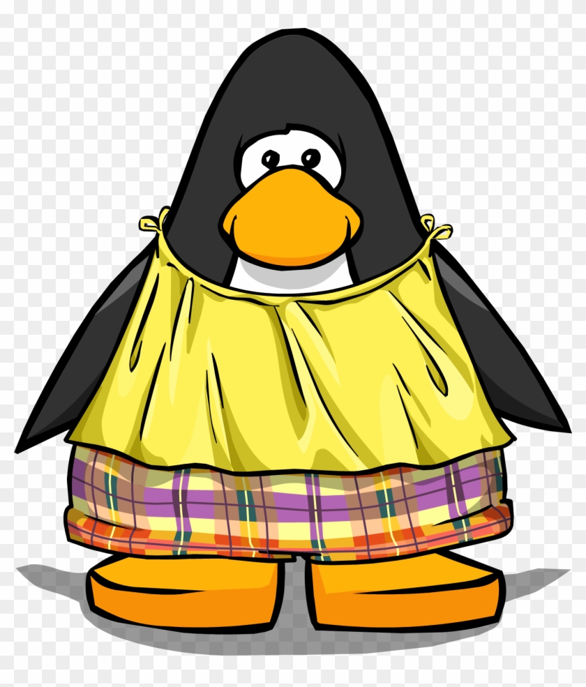 Yellow Summer Outfit From A Player Card - Club Penguin Blue Boa #325817