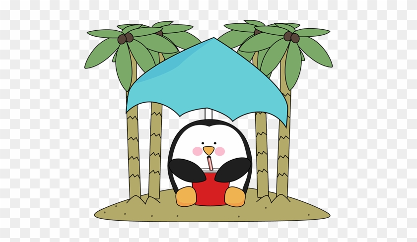 Penguin On An Island - Penguin With Palm Tree #325862