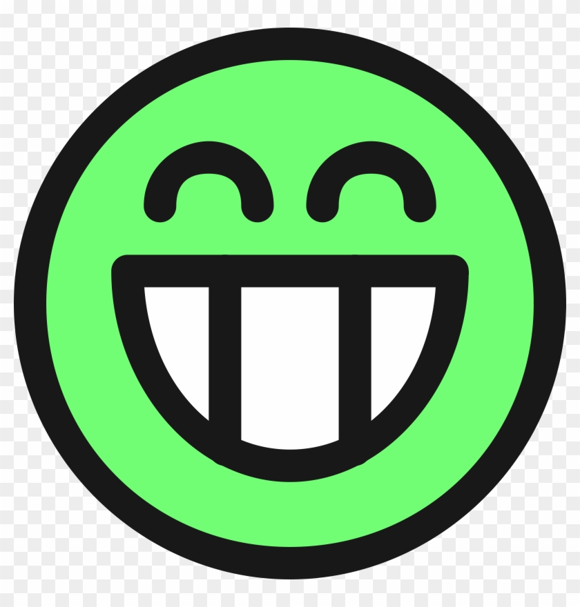 Free Clip Art Smiley Face Emoticons - Grinning Face Badges Button #325883