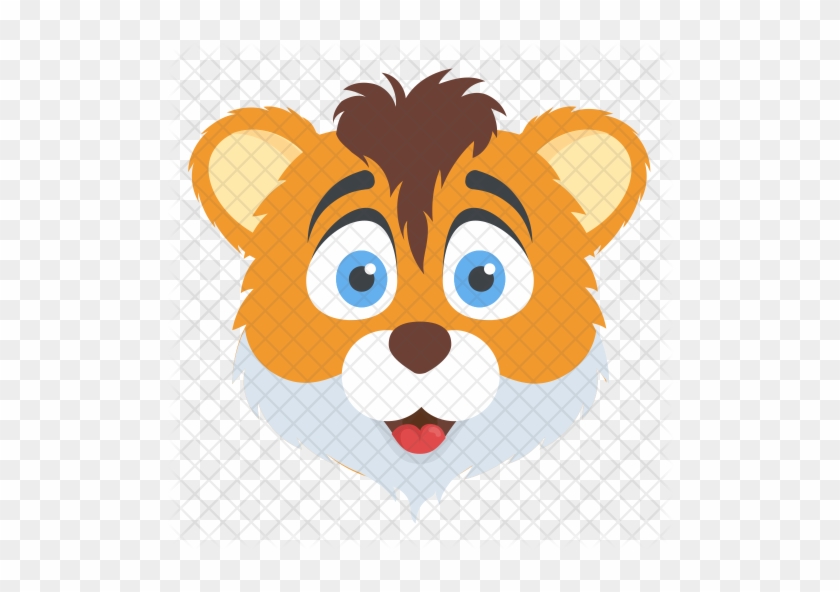 Latest Cartoon Tiger Face Icon With Lion Face Animation - Tiger #326767
