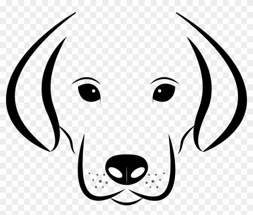 Elephant Cartoon Outline 16, Buy Clip Art - Dog Head Line Art #327276