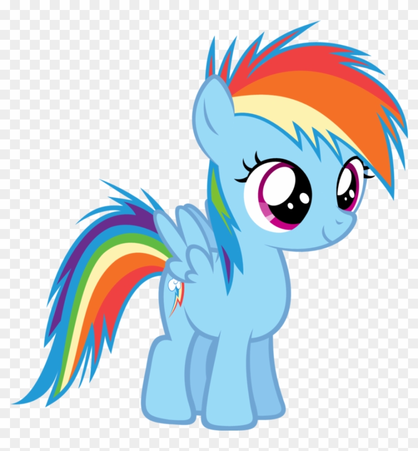 Filly Rainbow Dash By Zacatron94 - Rainbow Dash As A Filly #327583