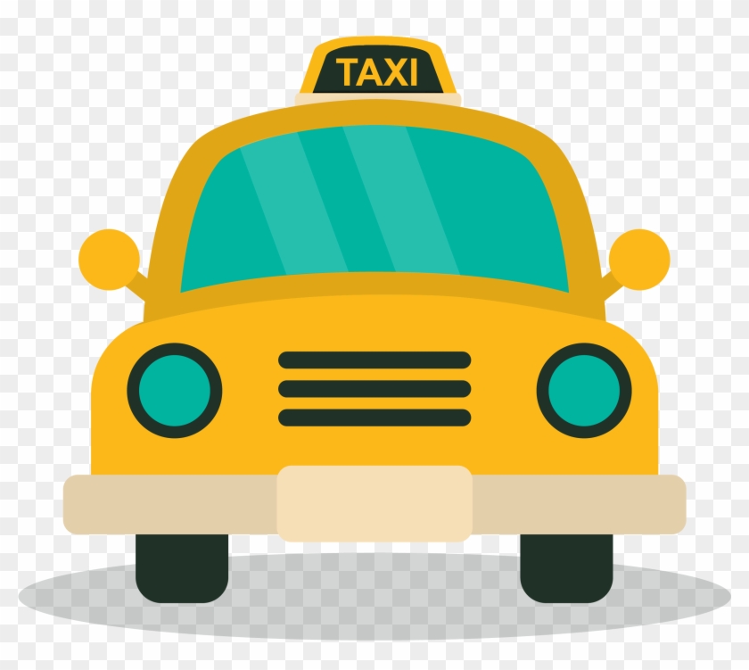Cartoon Taxi Front View - Taxicab #328191