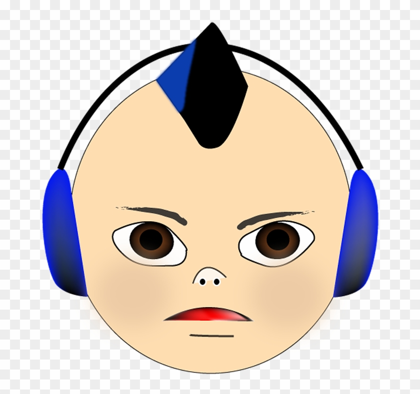 Funny Cartoon Faces Images 21, Buy Clip Art - Cartoon Boy With Mohawk #328194