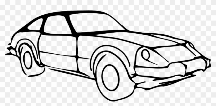 Molumen Car Outline Modified - Black And White Car #328302