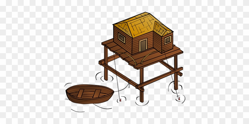 Building, Water, Map, Game, Boat - Draw Houses On Water #328625