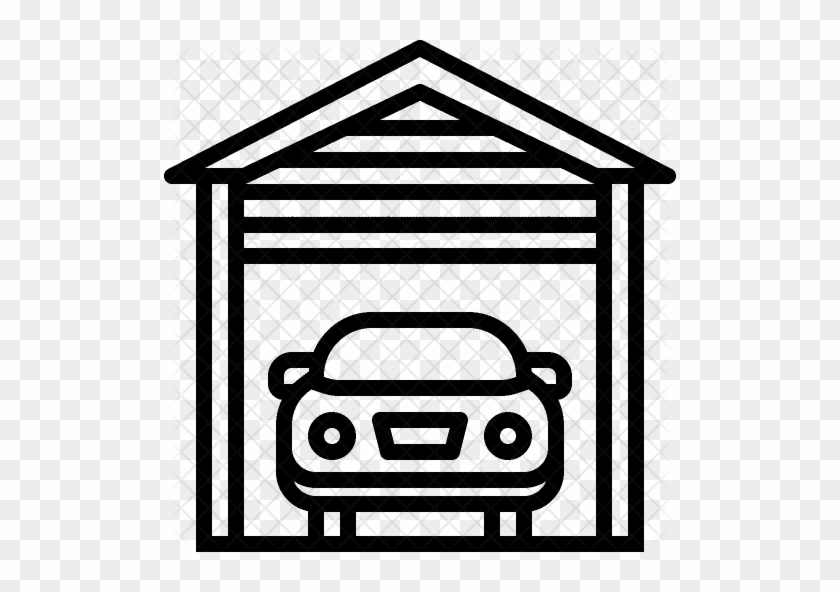 Garage Icon - Garage Clipart Black And White #328954
