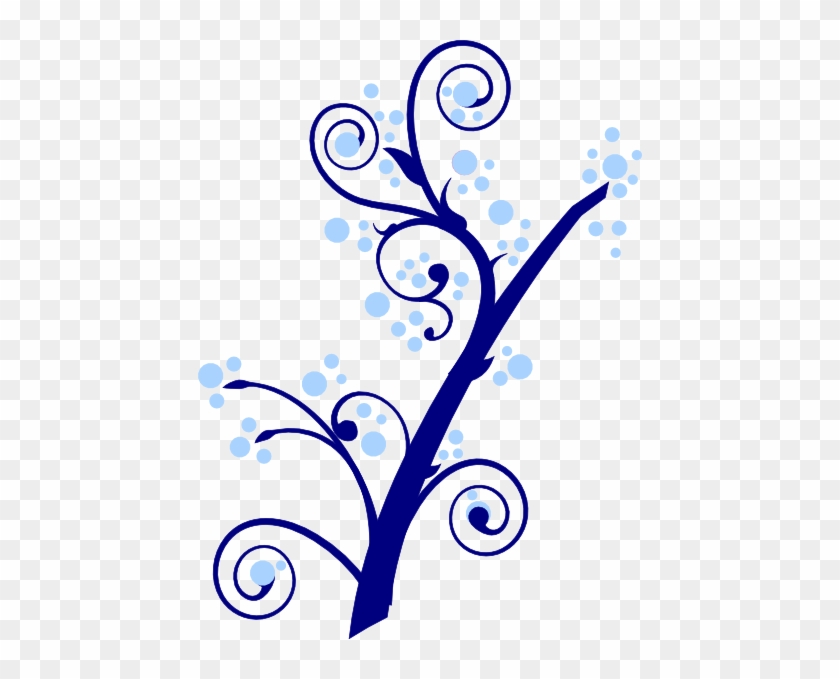 Blue Tree Branch Clip Art - Birthday Card With A Pink On Pink Floral Design/custom #329525