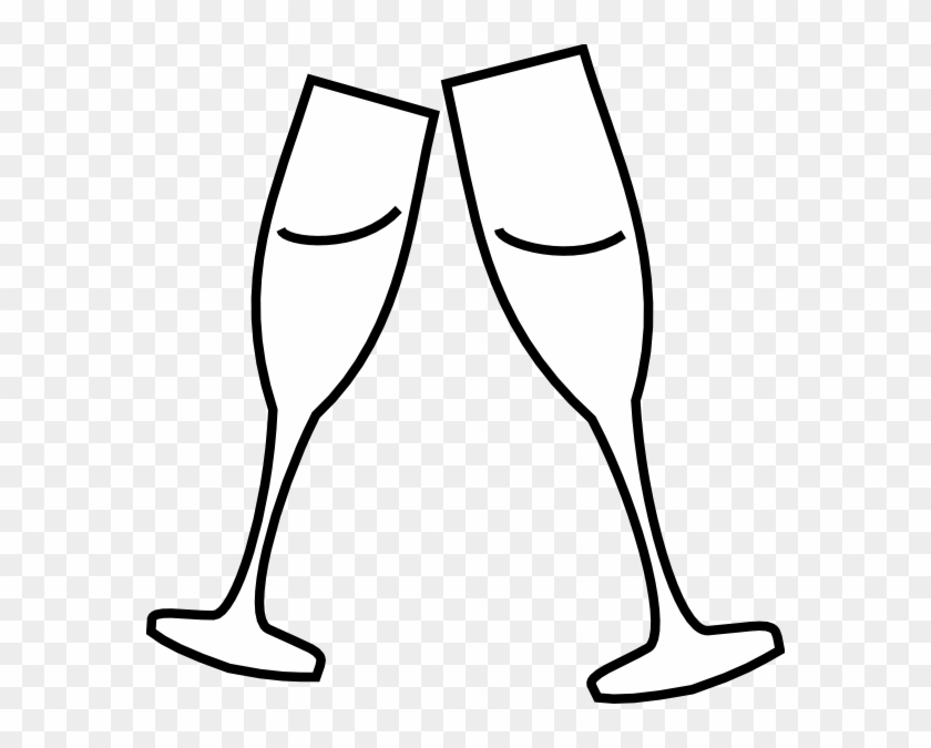 Champagne Glass Black Clip Art - Draw A Champagne Glass #330731