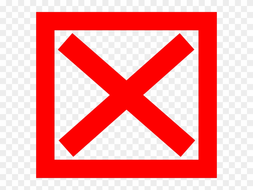 Free Vector No Red Clip Art - Red X In A Box #330846