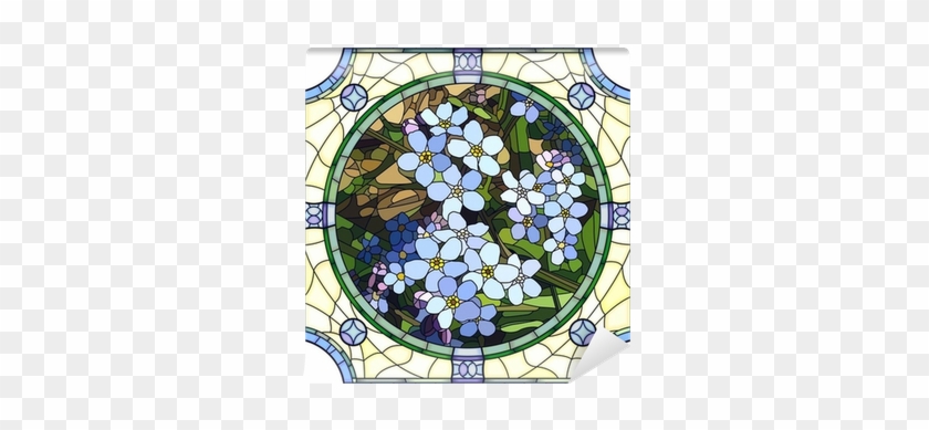 Vector Illustration Of Flower Blue Forget Me Not - Coloring Book For Adults By Adult Coloring Book Artists #331360