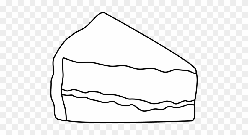 Black And White Slice Of Cake Clip Art - Cake Slice Clipart Black And White #331473