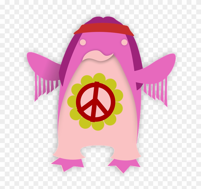 Hippie Cartoon Cliparts 6, Buy Clip Art - Hippie Fashion Art Design For Inspire Happiness Large #332390